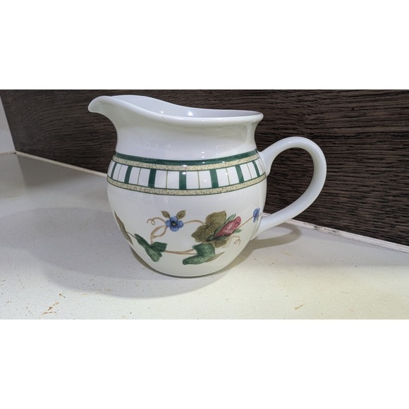 Lenox Other - Lenox Casual Images Summer Terrace Creamer Pitcher Floral Green White Ceramic